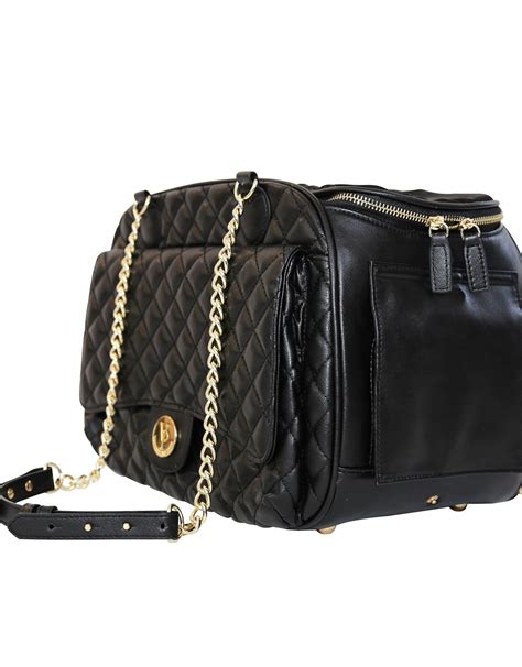 chanel quilted dog carrier